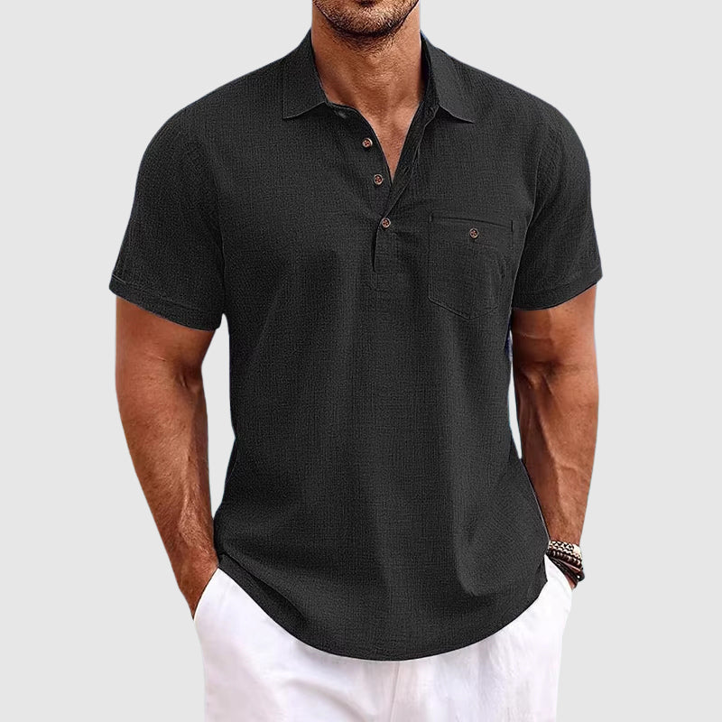 Polo in Lino Theodore Willow