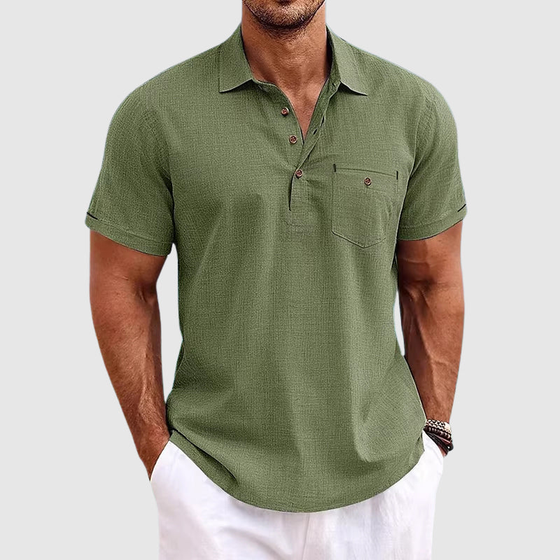 Polo in Lino Theodore Willow