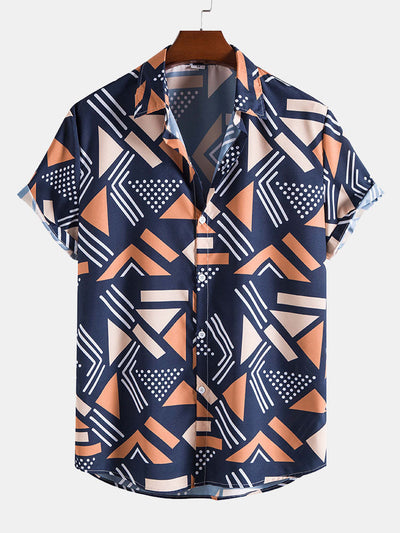 Camicia a Stampa Geometrica & Pantaloni da Bagno