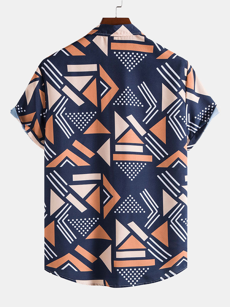 Camicia a Stampa Geometrica & Pantaloni da Bagno