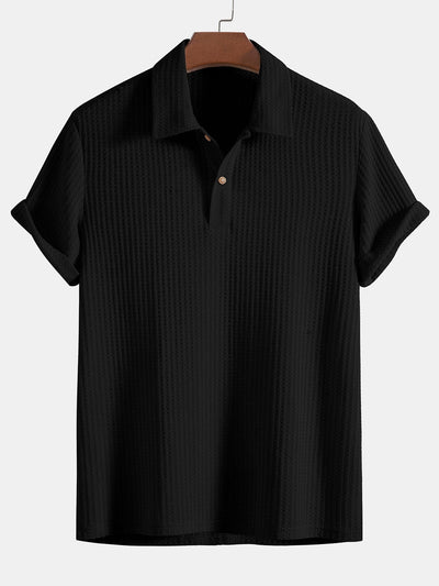 Polo in Maglia Waffle
