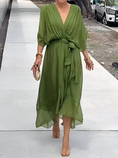 Monica™ | Abito in chiffon con scollo a V