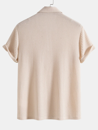 Polo in Maglia Waffle