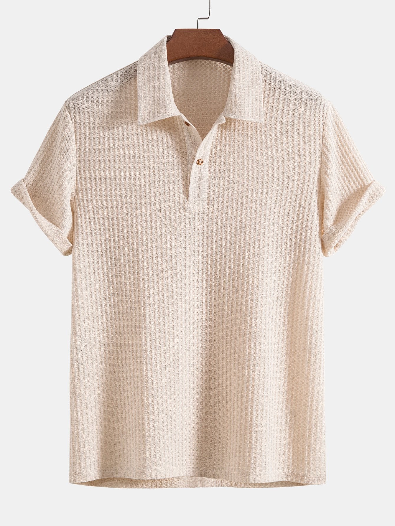 Polo in Maglia Waffle