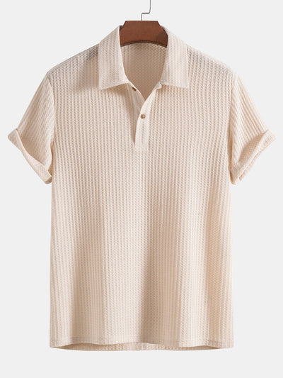 Polo in Maglia Waffle