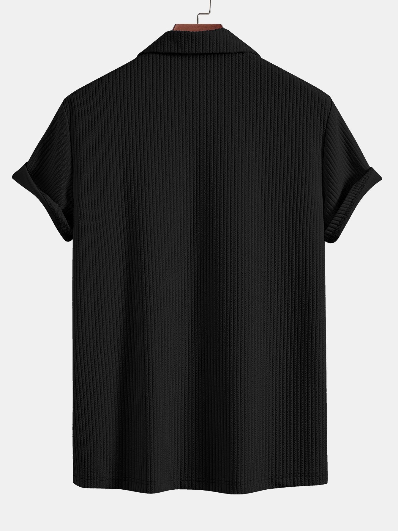 Camicia Cubana Profonda a Coste Muscle Fit & Pantaloni Corti a Coste con Coulisse