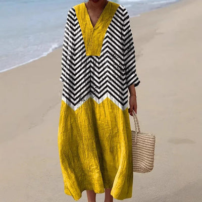 Leviana™ – Elegant Dress with a Geometric Pattern