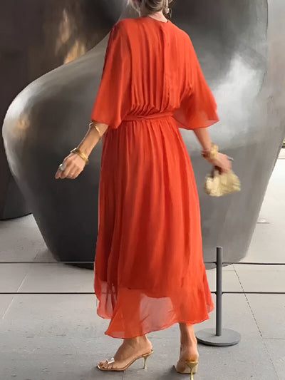 Monica™ | Abito in chiffon con scollo a V