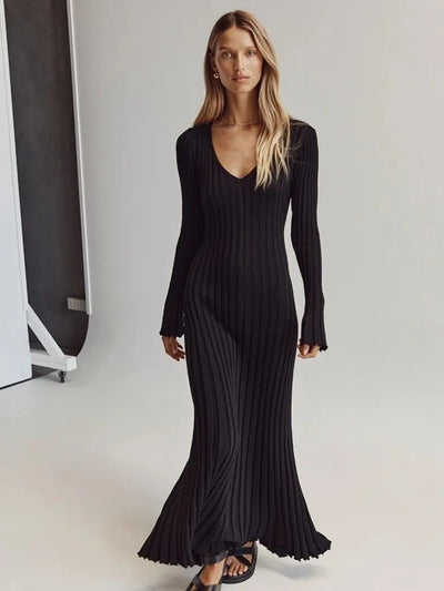 Lucy™ | Vestito Midi a Maniche Lunghe