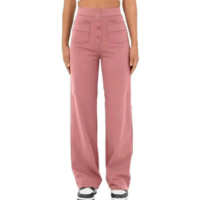 VIVACE | Pantaloni a Vita Alta in Cotone Elegante