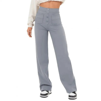 VIVACE | Pantaloni a Vita Alta in Cotone Elegante