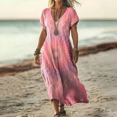 Leviana™ | Elegant Floral Print Boho Dress